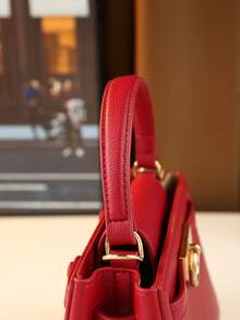 New Premium Fashion Versatile Handbag With Vintage Metal Ring Design Women's Small Square Bag - Multicolor - View 10
