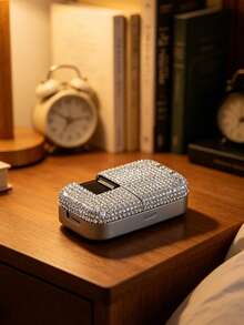 Sparkling Rhinestone Portable Pill Organizer, Daily Travel Portable Pill Box, Rhinestone Pill Box With Secure Storage Compartment,Travel Pill Box Container, Suitable For Vitamins,Supplements, Other Small Itemsl,Must - Have Medical Accessory - Multicolor - View 6