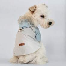 Dog Coat Windbreaker Shell Jacket For Small And Medium Dogs, Schnauzer, Colorblock Lightweight - Blue - View 4