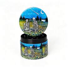 1PC, New Night Sky Skull Art Print 50MM 4-Layer Grinder, Zinc Alloy Grinder With Screen, Personalized Graffiti Portable Powder Grinding Tool - View 10