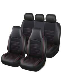 5-Seater/2-Seater/1-Seater Classic Universal PU Leather Front Car Seat Covers, Full Coverage PU Leather Front Seat Covers, High Back Bucket Seat Covers - Suitable For Most Cars - Line - View 18