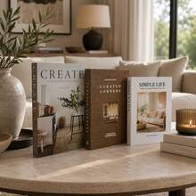 3pcs Foldable Paper Decorative Fake Books, Fashionable Stacked Simulated Book Sculpture Decor, Suitable For Coffee Table, Desk, TV Cabinet Styling, Enhancing Space Atmosphere - 3pcs - View 8