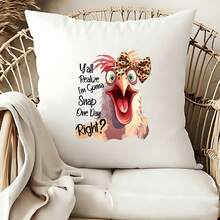 1/2/3pcs Funny Leopard Bow Chicken Iron-On Patch, Interesting English Slogan DIY Heat Transfer Sticker, Suitable For Clothing, T-Shirt Making, Pillow Decoration, Apparel Items And Applique - Multicolor - View 6