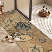 1pc, Home Decor, Ocean Creature Pattern Print, Linen Kitchen Rug, Kitchen Mat, Floor Mat, Bathroom Mat, Door Mat, 3D Print Rectangular, Suitable For Living Room, Bedroom, Hallway, Bathroom, Laundry Room - Polyester Rug, Suitable For Indoor And Outdoor Home Decor - Multicolor - View 3