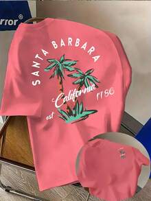 Camiseta de moda para hombre con estampado creativo de árbol de - impresión a doble cara, material cómodo - top ligero de estilo casual para verano, lavable aáquina - adecuada para - Blanco - Ver 7