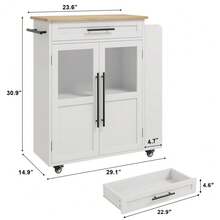 Mobile Storage Islands - White - View 4