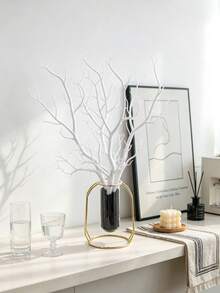 5pcs Artificial Tree Branches, Suitable For Home, Wedding, Party Decoration, Center Table Decor, Valentine's Day, Birthday Gift, Graduation Ceremony And Other Occasions - White - View 7