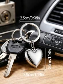 1pc Customized Photo Keychain, Personalized Text Keychain, Stainless Steel Keychain Pendant, Pendant Accessory, Memorial Round Keychain, Suitable For Boyfriend, Girlfriend, Couples, Friends, Multiple Colors Available, Can Be Used For Customized Wedding Photos - Multicolor - View 5