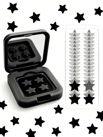 60pcs Face Star Stickers, Suitable For Daily Makeup, Various Events And Parties, Multi-Color Party Stickers, Face Decoration Stickers, Comes With Mirror Storage Box, Can Be Used As Daily Makeup Decoration Stickers, For Women's Makeup Supplies. The Product Is Portable, Cute Star Shape Is Popular Among Young Women, Suitable For Travel, Gatherings, Party Scenes, Also Can Be Used As Makeup Matching Item