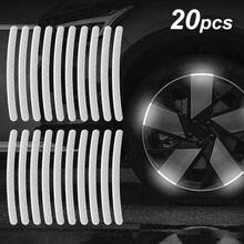 Juego de 2040 pegatinas reflectantes para bicicletas, pegatinas de advertencia de  para ruedas, película luminosa de alta intensidad para uso nocturno, universal para bicicletas, motocicletas y automóviles, etiquetas reflectantes de . - Negro - Ver 3