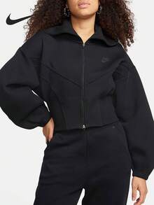 Áo khoác thể thao nữ Nike dáng rộng, không cài cúc phía trước FN2524-010 - FN2524-010 - Xem 2
