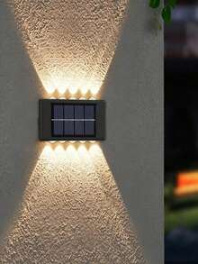 2/1pc 10 LED Solar Powered Outdoor Wall Light With Motion Sensor, Up & Down Lighting For Garden, Villa, Courtyard Decor - Multicolor - View 6