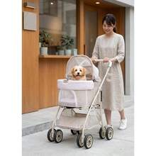 【55 - 65CM 柔らか快適 ペットカート用クッション】 ペットカートクッション 3点セット 両面 接触冷感＆起毛 四季対応 防水 マグネット ラージサイズ ずれ防止 洗える ふわふわ ベッド 小中型犬向け 様々なペット用ベビーカーに対応(ピンク) - ピンク - チェックする 5