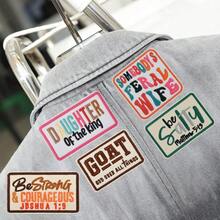 1件/5件組 熱門語句刺繡貼布，適用於衣物、包包、帽子、DIY手工藝等 - C 1件 - 查看 2