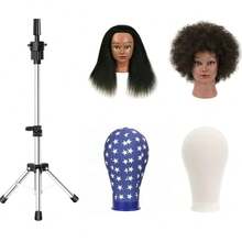 Adjustable Metal 3-Leg Wig Stand, Suitable For Beauty And Hair Training, Mannequin Head Tripod For Wig And Beauty Training Practice - Multicolor - View 11