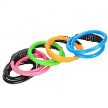 Lucchetto a combinazione a 4 cifre per bicicletta, cavo a spirale lungo 23,62 pollici (circa 60 cm), lucchetto antifurto, adatto per mountain bike, bici da strada, bici elettriche, scooter, accessori per il ciclismo - Taglia unica per tutti - Visualizzare 4