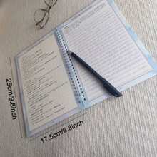 Cuaderno de práctica de caligrafía cursiva inglesa con ranuras 3D, libro de caligrafía de letras y palabras en inglés, libro reutilizable para ensayos de puntuación perfecta - Multicolor - Ver 8
