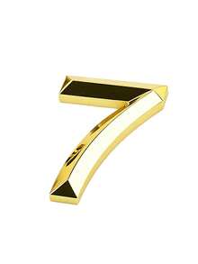 1pc 3D Large Beveled High-Gloss ABS Digital Signage Luxury Style Bright Gold Geometric Shape Back Adhesive No Drilling Sunproof Waterproof 3D Number Plate Door Number Suitable For High-End Apartments Villas Main Entrance - House Number - View 14