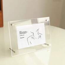 Elegant Acrylic Photo Frame, Transparent Postcard And Photo Display Stand - Suitable For Home And Office Decor - Horizontal Or Vertical Acrylic Photo Frame With Stand, Birthday And Graduation Gift - Multicolor - View 8
