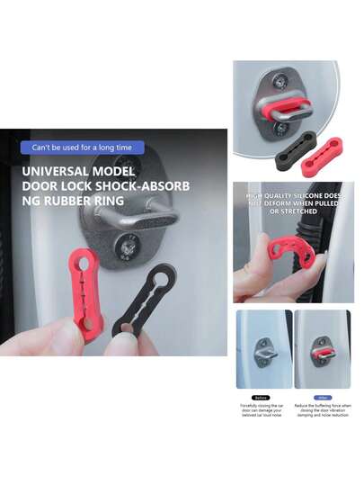 4 amortiguadores universales para puertas de coche, insonorizantes, antivibración, con cojín amortiguador.