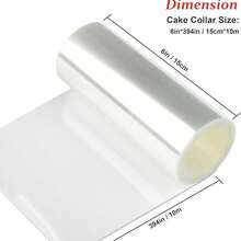 Transparent Cellulose Acetate Cake Collar Wraps, Professional Baking Acetate Sheets, Elegant Cake Packaging, Edge Decoration - Multicolor - View 2