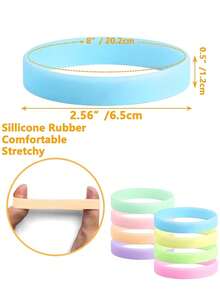 Gift For Her/Him 10pcs Glow Bracelets, Party Favors, Suitable For Night Running/Concert/Wedding/Carnival/Birthday - Multicolor Bracelets - Multicolor - View 7