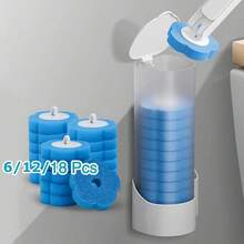 20pcs/6pcs/1 Set Toilet Brush Set With Detachable And Replaceable Brush Head And Base, Disposable Deep Cleaning Brush Head, Multi-Functional Bathroom Cleaning Tool, Daily Home Bathroom Supplies, Vacation Home Cleaning Essentials - Multiple Styles - View 3