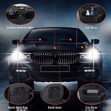 Car Trash Can With Lid + 4 Rolls Of Trash Bags, Leak-Proof Portable Hanging Car Storage Trash Can, Small Vehicle Trash Basket Portable Desktop Trash Can, Suitable For Car, Office, Bedroom, Home Cup Holder Hanging - A - View 6