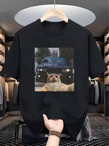 Men T-Shirts - 黑色 - 查看 1