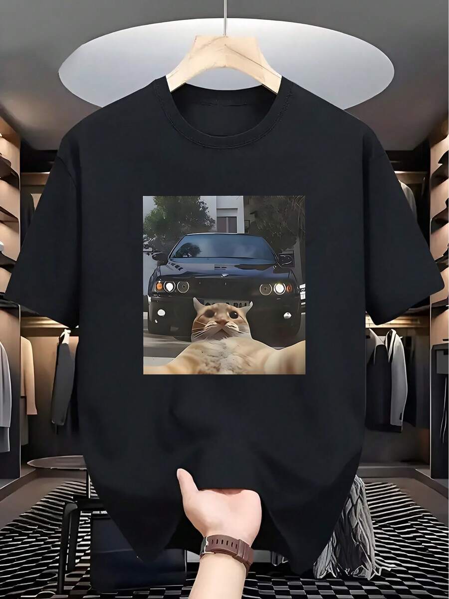 Men T-Shirts - 黑色 - 查看 1