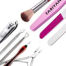 7/9pcs Nail & Pedicure Tool Set, Nail Cuticle Pliers, Nail File, Dead Skin Pusher, Nail Exfoliator, Nail Cleaning & Care Tool Kit - Multicolor - View 7