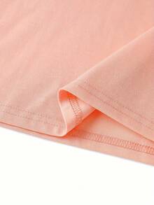 Mi niñera me ama mucho, camiseta estampada para niños, camiseta gráfica de oso lindo para niñas pequeñas, camiseta casual de verano con cuello corto y manga corta. - Rosa - Ver 5