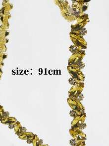 1 yarda de adorno de cristal con strass, aplique de strass brillante adecuado para decoración de bodas y fiestas, y para adornar vestidos de novia - A - Ver 11