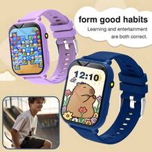 1 Stück Unisex Kinder Komfortable Silikonarmband Voll-Touchscreen Lernspiel Smartwatch, Ultra-Niedriger Energieverbrauch Chip, Mit Taschenlampe, Kindertag Party Geburtstags Überraschungsgeschenk - Verschiedenfarbig - Übersicht 4