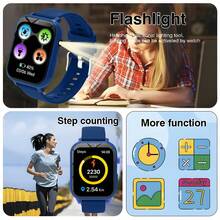 1 Stück Unisex Kinder Komfortable Silikonarmband Voll-Touchscreen Lernspiel Smartwatch, Ultra-Niedriger Energieverbrauch Chip, Mit Taschenlampe, Kindertag Party Geburtstags Überraschungsgeschenk - Verschiedenfarbig - Übersicht 6