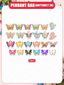 24/60/140/504/588 Pieces Of Soft Ceramic Letter Beads Alloy Pendant Set DIY Keychain Kit, Accessory Set, Suitable For Creative Bag Chain Keychain Craf - Keychain Making Kit - View 4