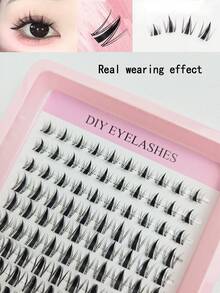 Pestañas en racimo estilo conejo esponjoso, pestañas postizas sin tallo, naturales y suaves - Ver 5