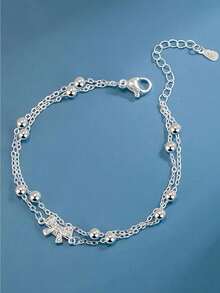 1 Piece Sterling Silver Bracelet With Exquisite Bow And Luxurious Double-Layer Bow Knot Design Bracelet - Double-layer Bow Bracelet - View 9