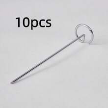 100pcs Garden Stakes #8 Heavy Duty, 6 Inch Length, Galvanized Rust-Proof, Suitable For Lawn, Turf, Barrier, Plant Cover, Tent, Inflatable Products And Outdoor Decoration Fixing - Set - View 10