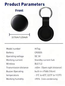 RSH For IOS 4-Pack Air Tracker Smart Tag Key Tracker, Works For IOS Find My (Only For IOS), Precise Positioning Anti-Loss Device Wireless Item Finder, For Bags, Suitcases, Backpacks, Wallet, Replaceable Battery&Privacy Protection, Support Family Sharing - Black - View 10