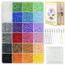 38.400 piezas Cuentas de fusible mini de 2,6 mm Juego de manualidades de píxeles 3D, Cuentas de píxeles 3D, Kit de cuentas hechas a mano con tablero de clavijas, llavero e instrucciones, adecuado para proyectos de arte creativo y decoración del hogar - Perlas fusibles de 2,6 mm - Ver 7