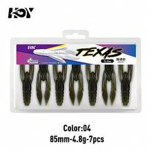 KINGDOM IRON FIST Texas Craw Soft Bait PVC Sinking Shrimp Lure 85/105mm 4.8/7.8g Cuttable Segmented Body Garlic Scent Realistic Swimming Claws For Bass Freshwater Saltwater Fishing - Multicolor - View 14
