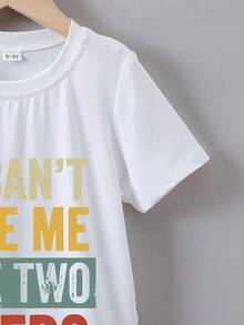 Children's Summer Short-Sleeved T-Shirt With 'SISTERS' Print - 白色 - 查看 4