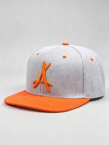 1 Pc Unisex Gothic "A" Embroidered Hip-Hop Baseball Cap, Adjustable Design, Perfect For Outdoor Activities, Travel, And Running - Multicolor - View 12