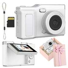 CCD Digital Camera,NEW 1080P Digital Camera For Photography Autofocus,Upgraded 48MP Digital Camera With 2.4" 180° Flip Screen,4X Zoom, Compact Travel Cameras For Beginners With 32GB Card,Compact Camera,A Great Gift For Boys & Girls,800mAh - Multicolor - View 39