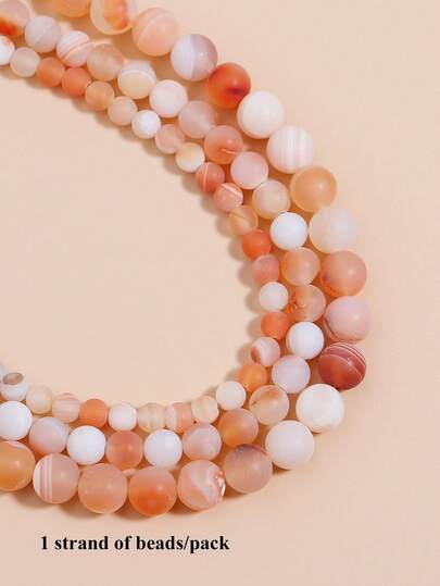 1 Strand Natural Matte Red Striped Agate Beads, Round Loose Beads For Jewelry Making DIY Bracelet Necklace 6/8/10mm