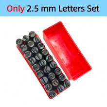 9/27 PCS Number & Letter Stamp Set | Metal Punch Tools For Leather, Wood & Soft Metals – DIY Embossing & Imprinting Kit With Carrying Case - Only 2.5mm Letters Set - View 13