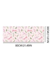 Girl Style Watercolor Pink Bow Floral Oversized Gaming Mouse Pad, Wildflower Tulip Leaf Print XXL Desk Mat, White Background Romantic Plant Non-Slip Rubber Keyboard Pad, Girl Office Desk Decor - View 14