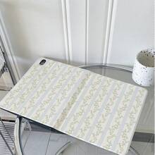 1 Piece Light Grey Vertical Stripe Tiny Floral - Multi-Angle Stand Protective Cover With Pen Holder Compatible With IPad 10th Generation 10.9-Inch 2022 Smart Case/ Air 13(M3 2025)/ Air 11/ 11(A16 2025)/Galaxy Tab S10+/S9/A9,Compatible With Oppo Pad,Compatible With Huawei Matepad,Compatible With Vivo Pad,Compatible With Honor Pad,Compatible With Lenovo Xiaoxin Pad - Multicolor - View 4