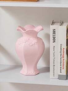Vintage Style Embossed Vase, Round Rose Pattern, Suitable For Tabletop Decoration, Living Room, Bedroom, Office, Outdoor Wedding Or Table Centerpiece, Also An Excellent Mother's Day Gift - Multicolored... - View 6